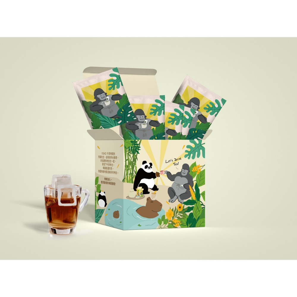 【新鳳鳴】濾掛式耳掛手沖茶茶包 3種茶香 果香老鐵觀音茶 深焙桂花烏龍 炭焙黑烏龍茶 水豚君貓熊大金剛 送禮可愛-規格圖6