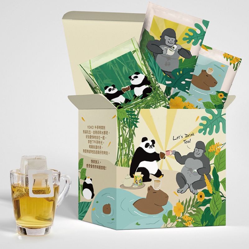 【新鳳鳴】濾掛式耳掛手沖茶茶包 3種茶香 果香老鐵觀音茶 深焙桂花烏龍 炭焙黑烏龍茶 水豚君貓熊大金剛 送禮可愛-規格圖6