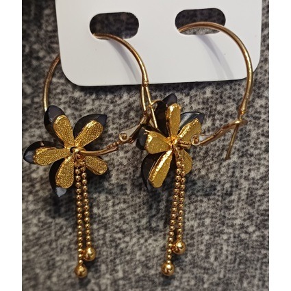 簡單大方好搭配的造型耳環_氣質茶褐黃-細節圖2