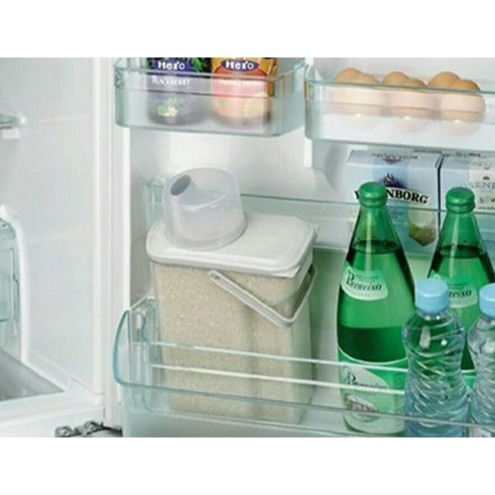 [全新出清品]日本製 PEARL METAL 2KG 提把式 米箱 米罐 米筒 附量杯 H-5603-細節圖4