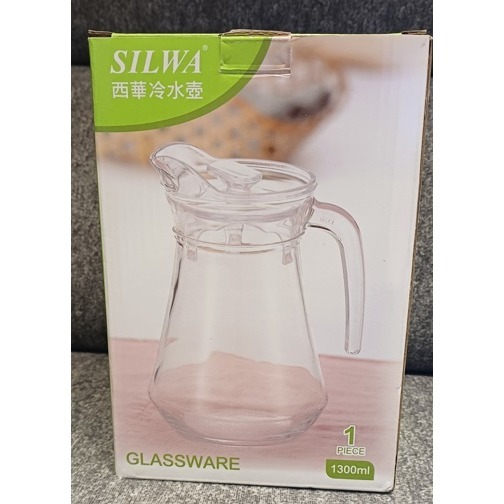 【全新現貨特價】SILWA西華玻璃冷水壺1300ML 溫水壺 透明精緻壺飲料壺可樂壺汽水壺 加厚無鉛玻璃 優質PS壺蓋-細節圖5