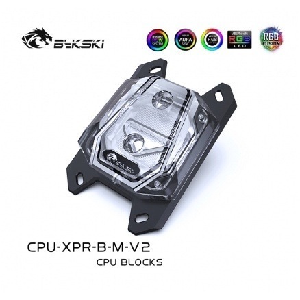 現貨 Bykski CPU-XPR-BM-V2 亞克力CPU水冷頭支持AMD銳龍Ryzen3/5/7 X470
