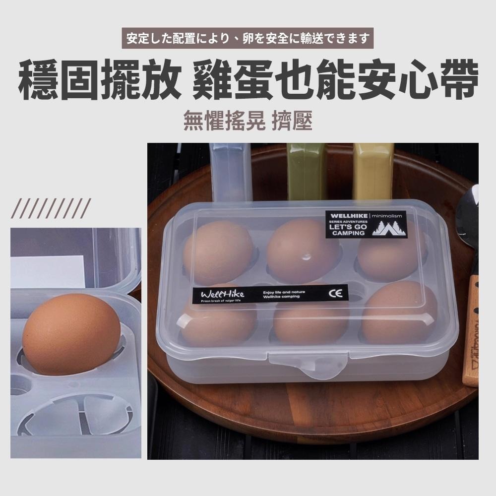 【野趣露營】雞蛋收納盒 雞蛋盒 6格雞蛋盒 雞蛋保護盒 透明雞蛋盒 蛋盒 露營 戶外蛋盒 美妝蛋盒 保鮮盒 露營蛋盒-細節圖2
