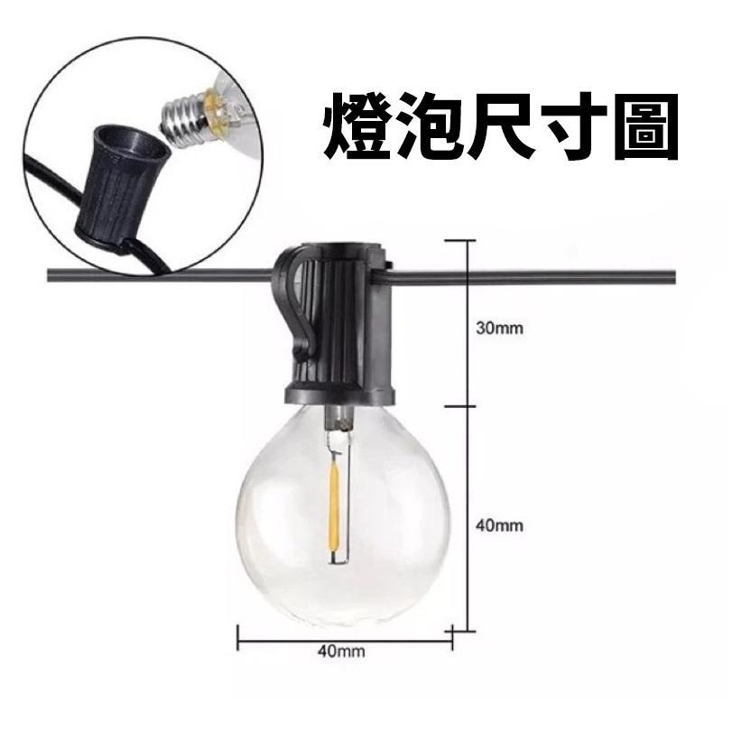 【野趣露營】戶外燈串燈泡 G40 黃光 G40燈串使用的備用燈泡 一盒25個 只有燈泡 沒有附線組 燈串 露營燈 婚體-細節圖2