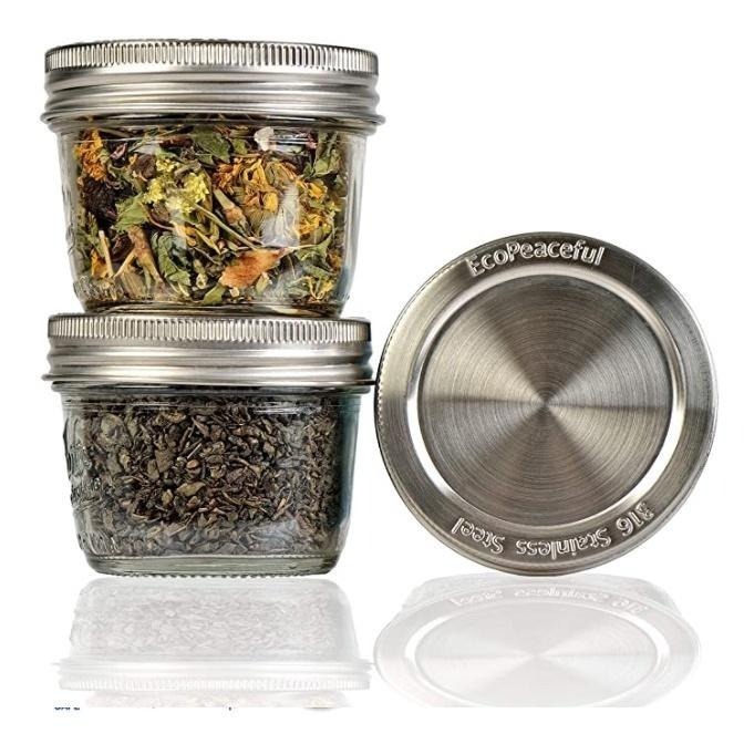 【整盒】美國 EcoPeaceful 窄口 梅森杯蓋 梅森杯 梅森瓶 不銹鋼密封蓋 不銹鋼蓋 杯蓋 密封蓋 316不鏽鋼-細節圖6