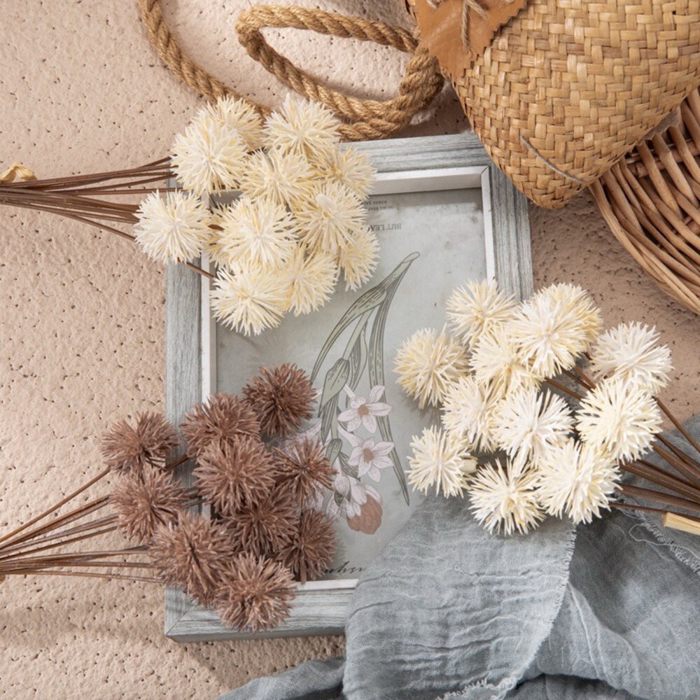 小刺球花束 仿真花束 拍照道具 拍照背景 假花 居家生活裝飾 擺飾-細節圖2