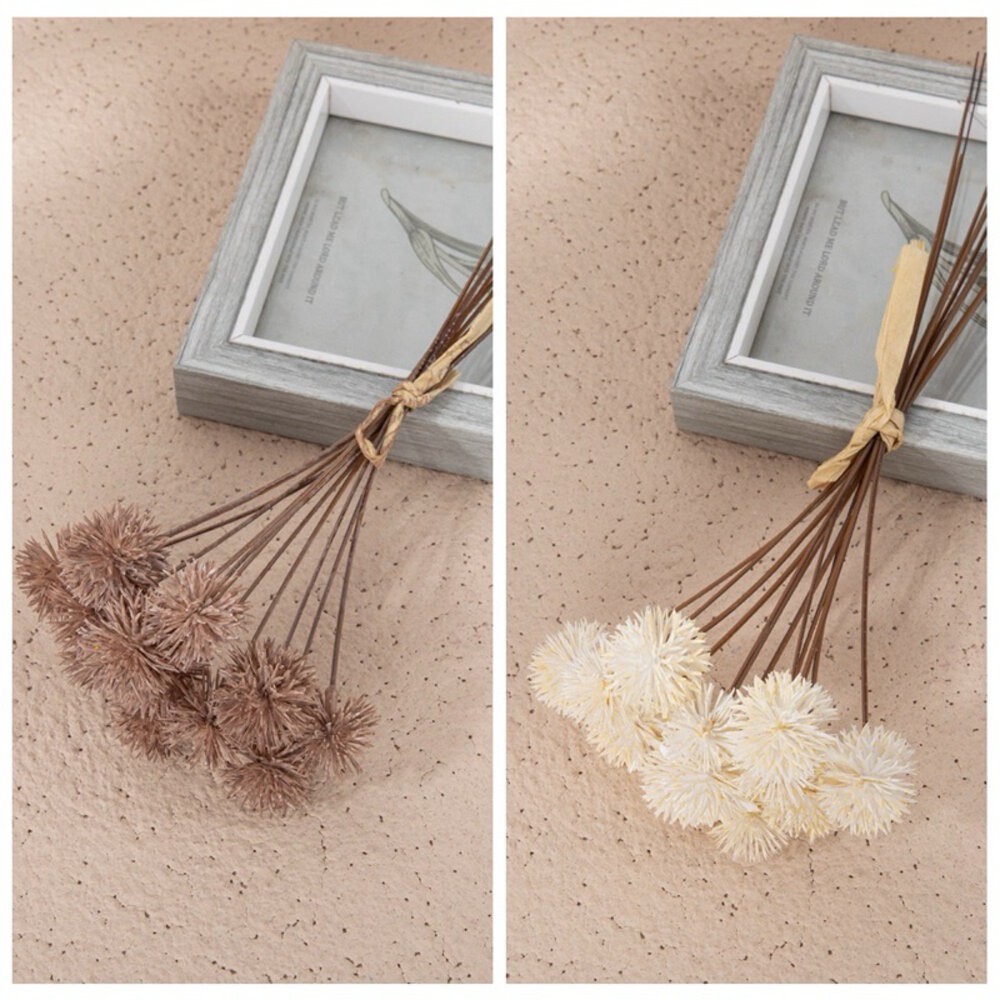 小刺球花束 仿真花束 拍照道具 拍照背景 假花 居家生活裝飾 擺飾-細節圖3