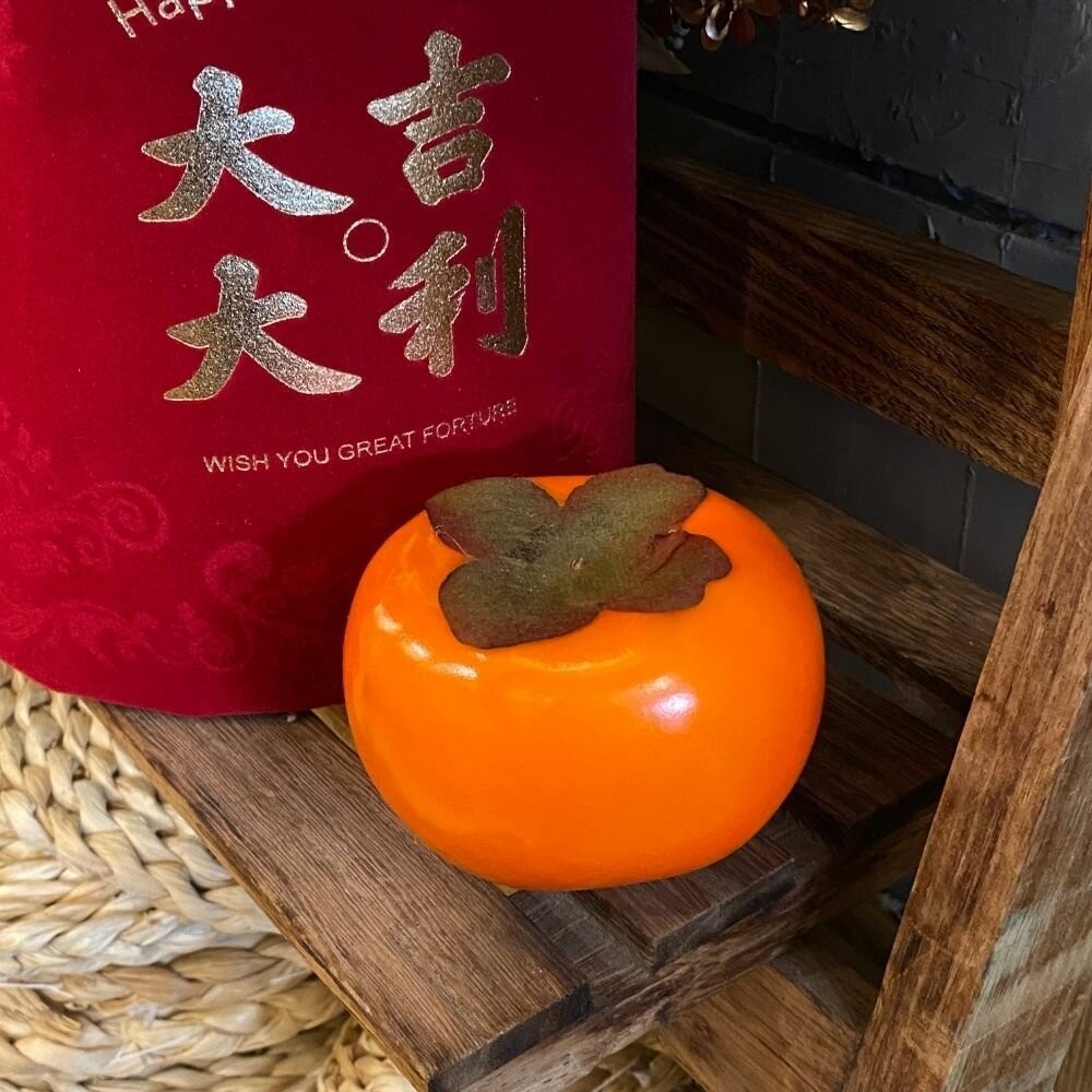 仿真水果 春節裝飾 過年佈置 仿真柿子 仿真蘋果 拍照道具-細節圖2