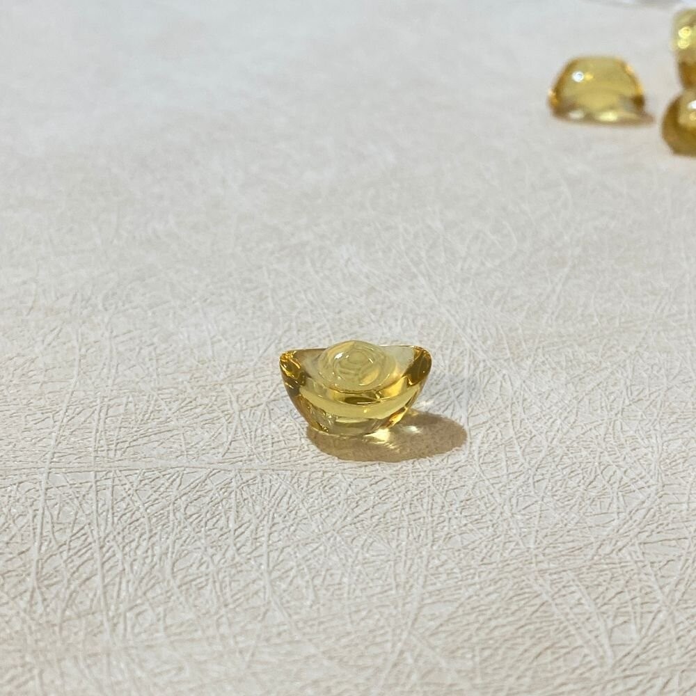 金元寶 琉璃金元寶 小元寶 新年 招財 過年裝飾 玻璃元寶 聚寶盆 風水-細節圖3