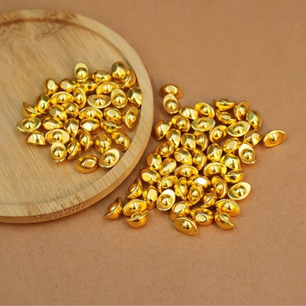 元寶 金元寶 招財 實心元寶 聚寶盆 合金元寶 迷你實心小元寶-細節圖3