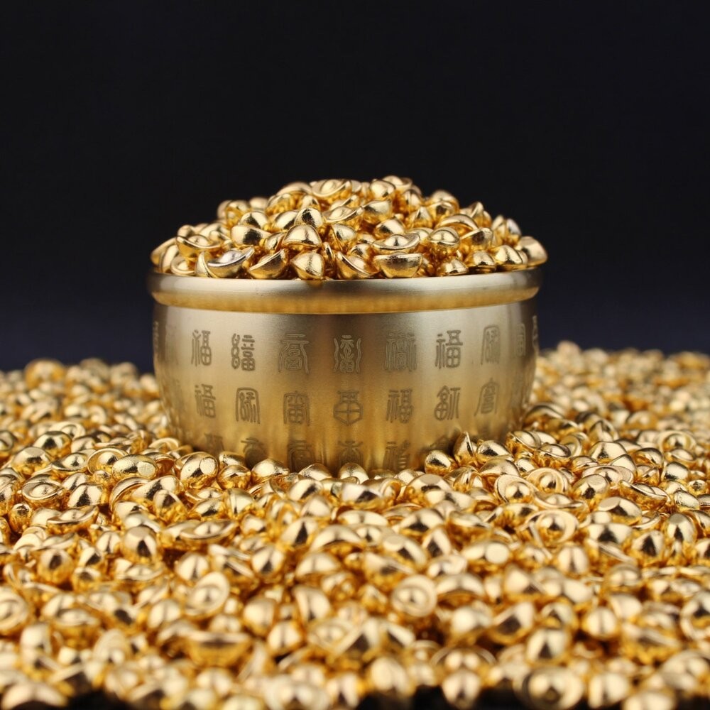 元寶 金元寶 招財 實心元寶 聚寶盆 合金元寶 迷你實心小元寶-細節圖7