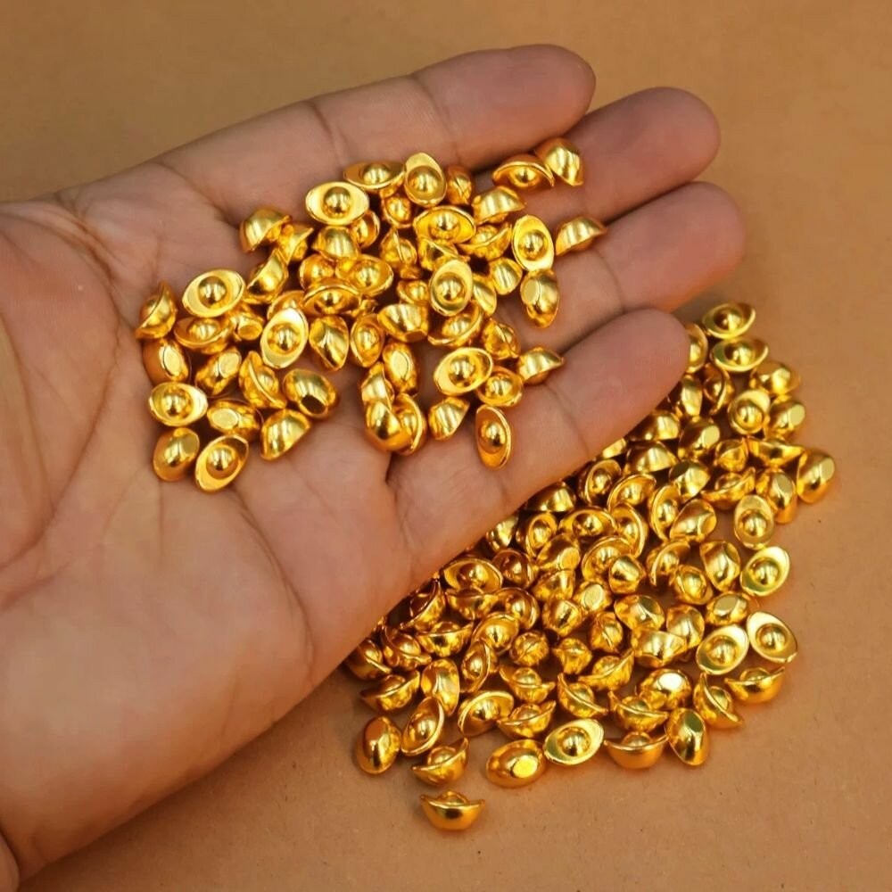 元寶 金元寶 招財 實心元寶 聚寶盆 合金元寶 迷你實心小元寶-規格圖9