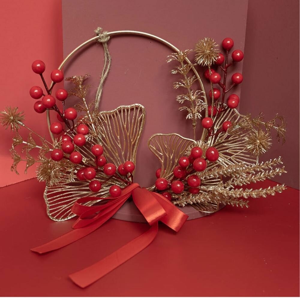 【森林海】春節裝飾 新年裝飾 牆飾 新年禮物 過年 除舊布新 迎春裝飾 仿真花-細節圖7