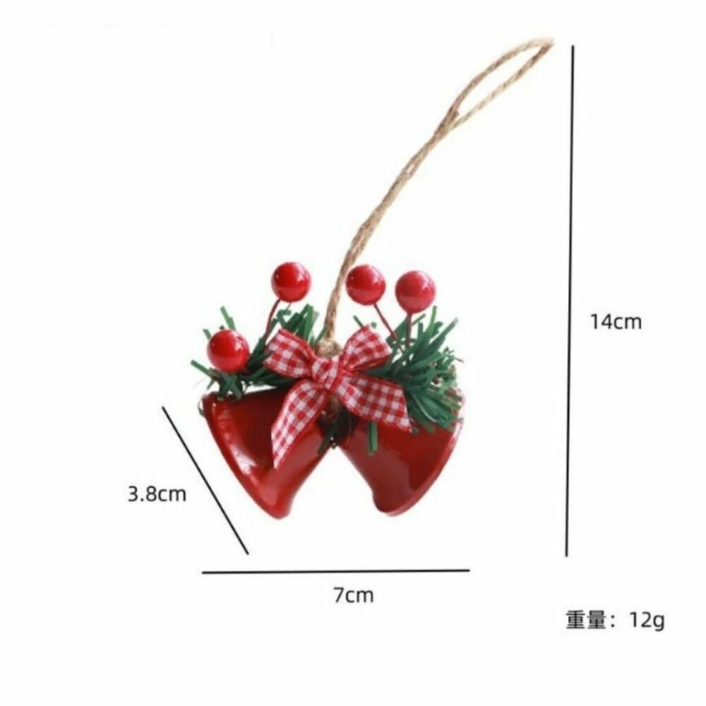 【森林海】聖誕裝飾 聖誕鈴鐺 小鈴鐺 藤圈裝飾 聖誕 項圈 鈴鐺 裝飾 聖誕禮物 包裝 裝飾 派對用品 居家裝飾-細節圖3