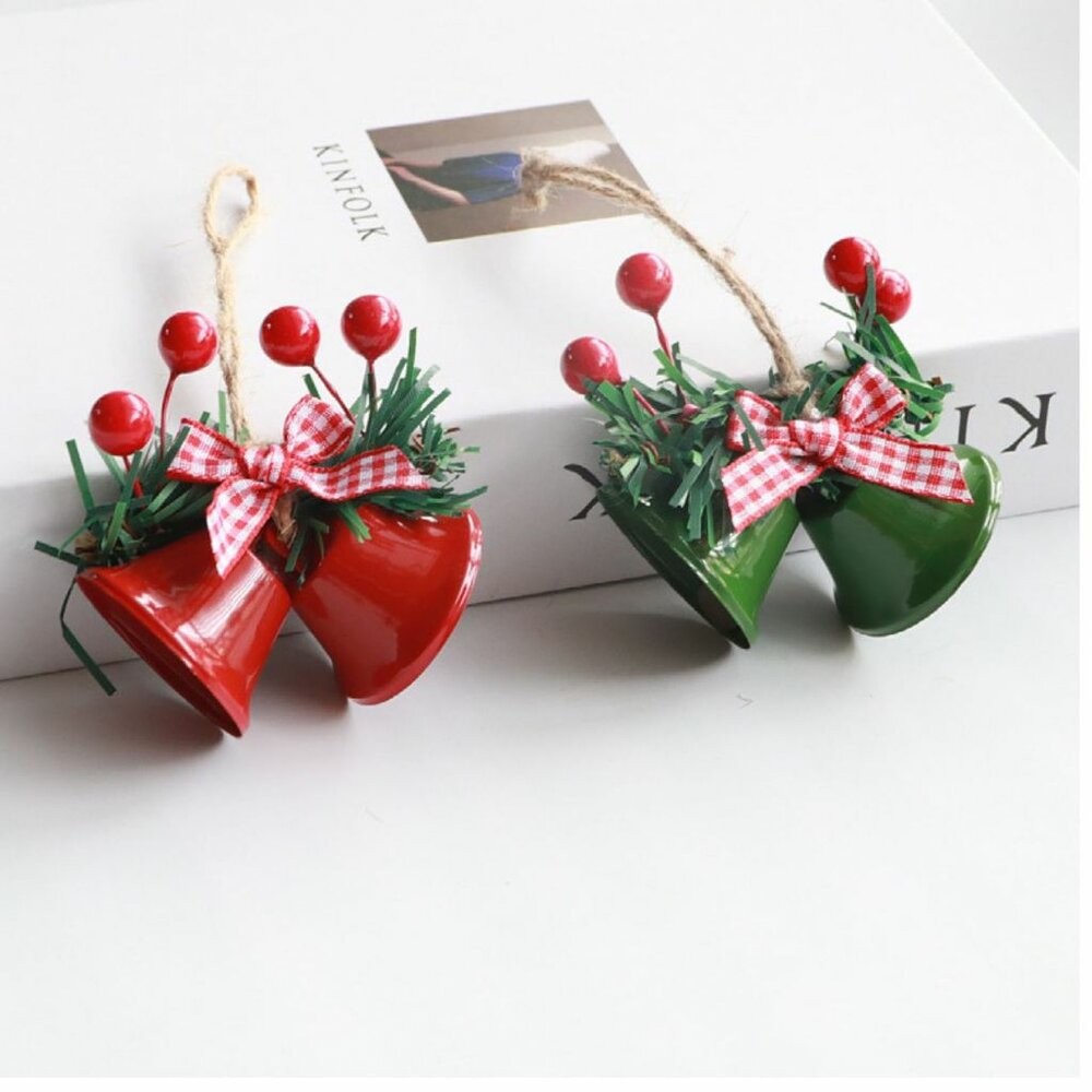 【森林海】聖誕裝飾 聖誕鈴鐺 小鈴鐺 藤圈裝飾 聖誕 項圈 鈴鐺 裝飾 聖誕禮物 包裝 裝飾 派對用品 居家裝飾-細節圖4