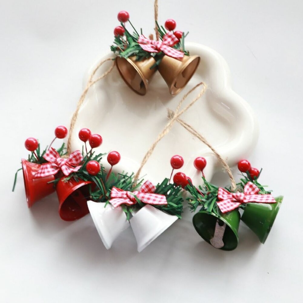 【森林海】聖誕裝飾 聖誕鈴鐺 小鈴鐺 藤圈裝飾 聖誕 項圈 鈴鐺 裝飾 聖誕禮物 包裝 裝飾 派對用品 居家裝飾-細節圖5