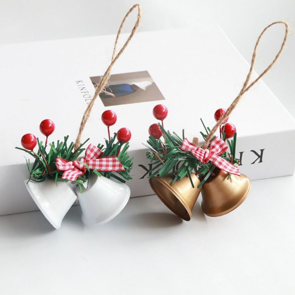 【森林海】聖誕裝飾 聖誕鈴鐺 小鈴鐺 藤圈裝飾 聖誕 項圈 鈴鐺 裝飾 聖誕禮物 包裝 裝飾 派對用品 居家裝飾-細節圖6