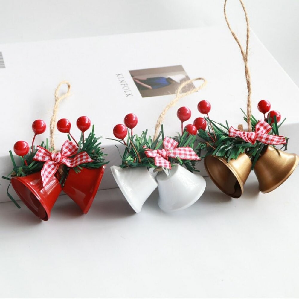 【森林海】聖誕裝飾 聖誕鈴鐺 小鈴鐺 藤圈裝飾 聖誕 項圈 鈴鐺 裝飾 聖誕禮物 包裝 裝飾 派對用品 居家裝飾-細節圖8