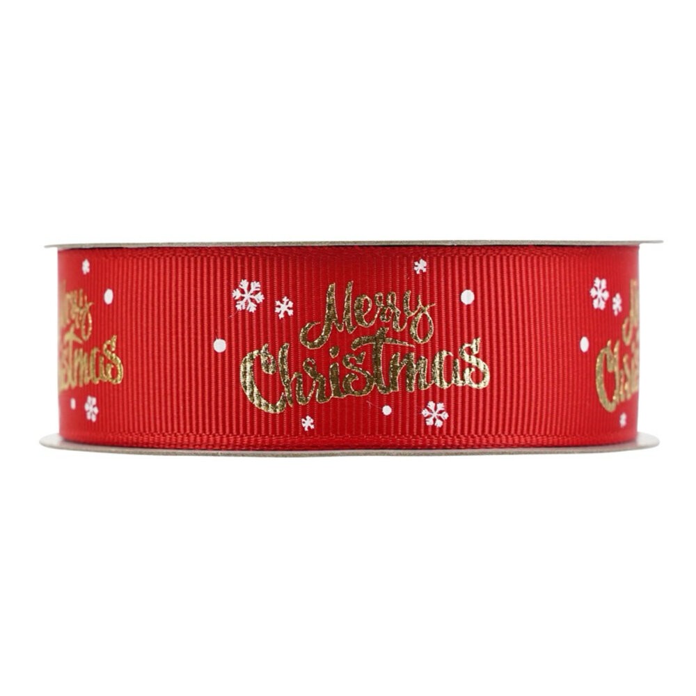 紅金Xma緞帶-90cm （買多不裁斷）