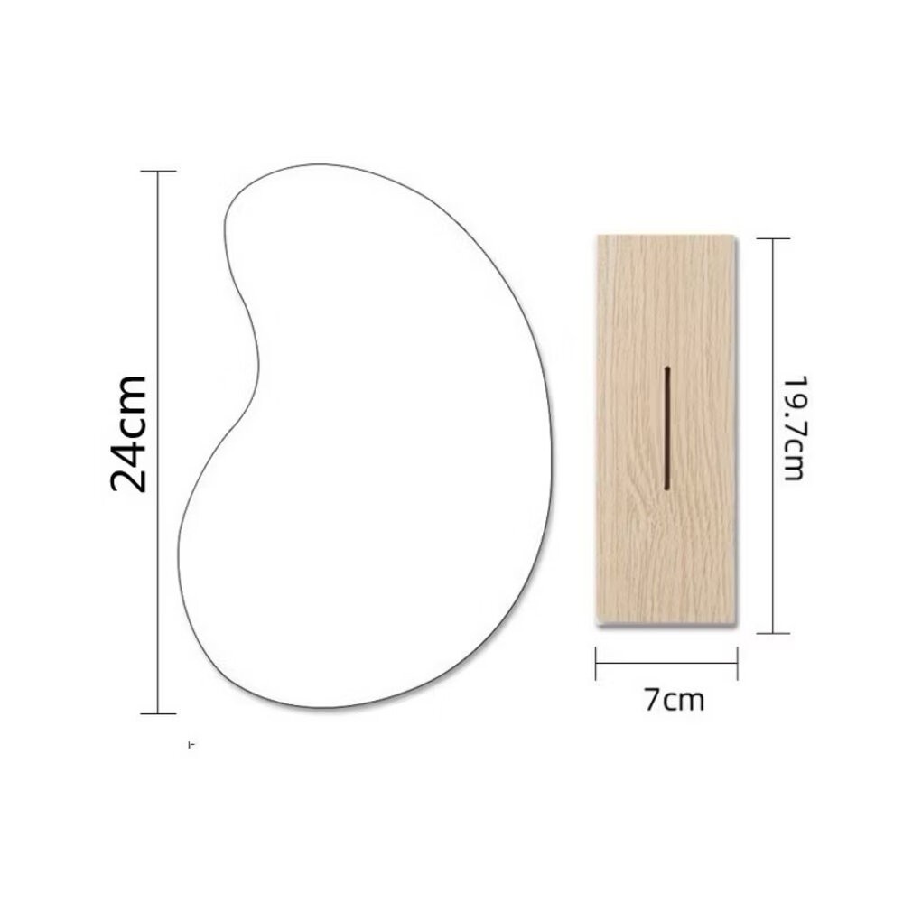 【森林海】半月鏡 壓克力鏡子 不規則鏡子  桌面化妝鏡 居家裝飾鏡子 木頭鏡子 桌鏡擺飾 化妝桌鏡子 化妝鏡 禮物-細節圖2