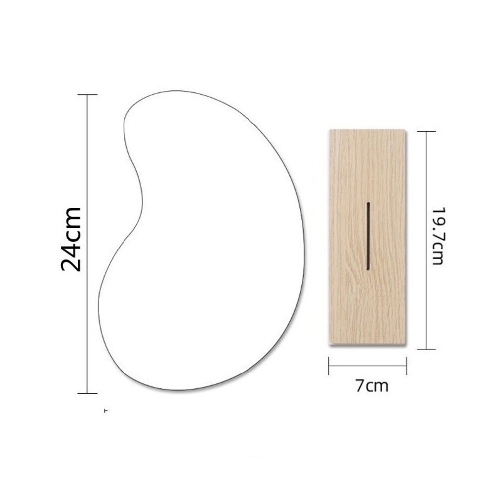 【森林海】半月鏡 壓克力鏡子 不規則鏡子  桌面化妝鏡 居家裝飾鏡子 木頭鏡子 桌鏡擺飾 化妝桌鏡子 化妝鏡 禮物-規格圖2
