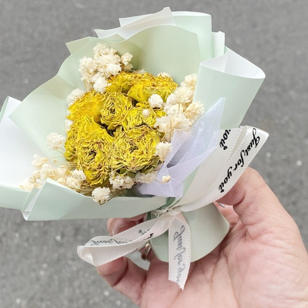 【森林海】教師節 花束 迷你花束 情人節禮物 教師節禮物 迷你乾燥花束 畢業花束 畢業禮物 乾燥花 永生花束 迷你乾燥花-規格圖9