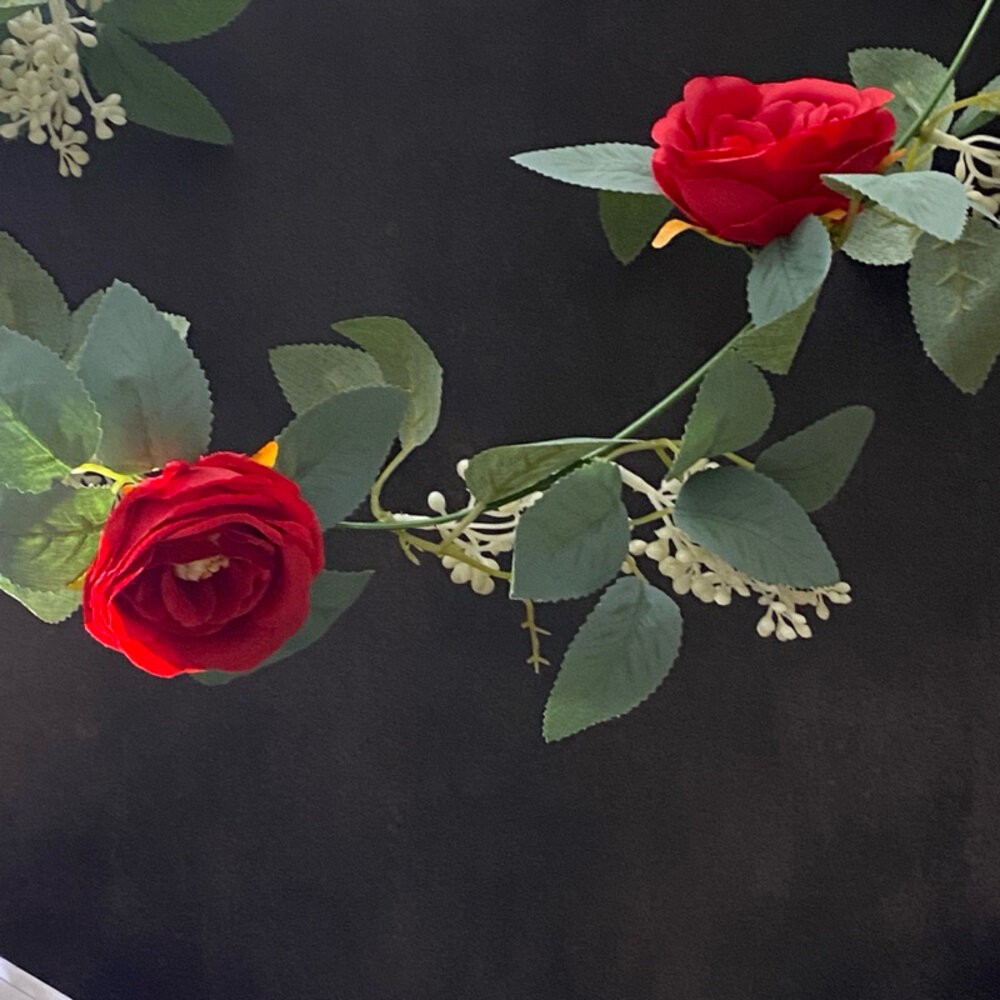 玫瑰花藤 仿真花 玫瑰花 拍照道具 婚禮佈置-細節圖2