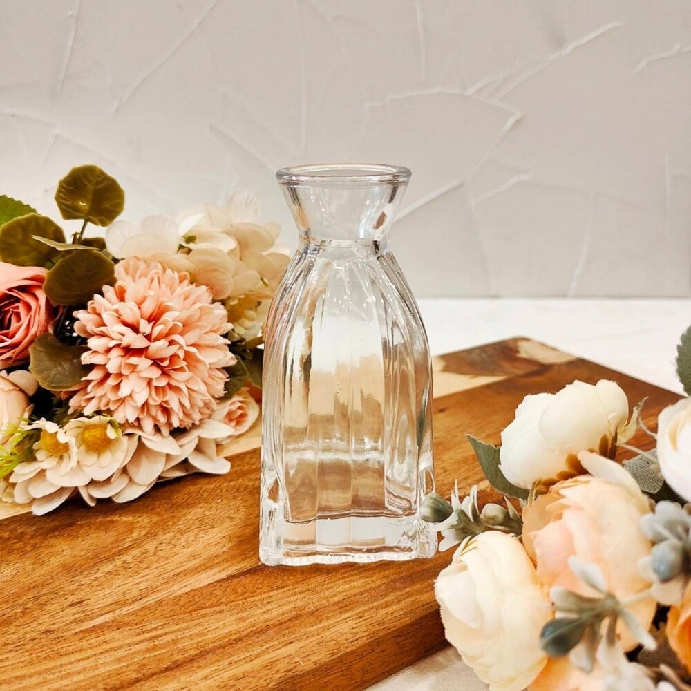 玻璃花瓶 雕花玻璃花瓶  擴香瓶 復古花瓶 浮雕花瓶 拍照道具【GXS拍照道具】-細節圖4