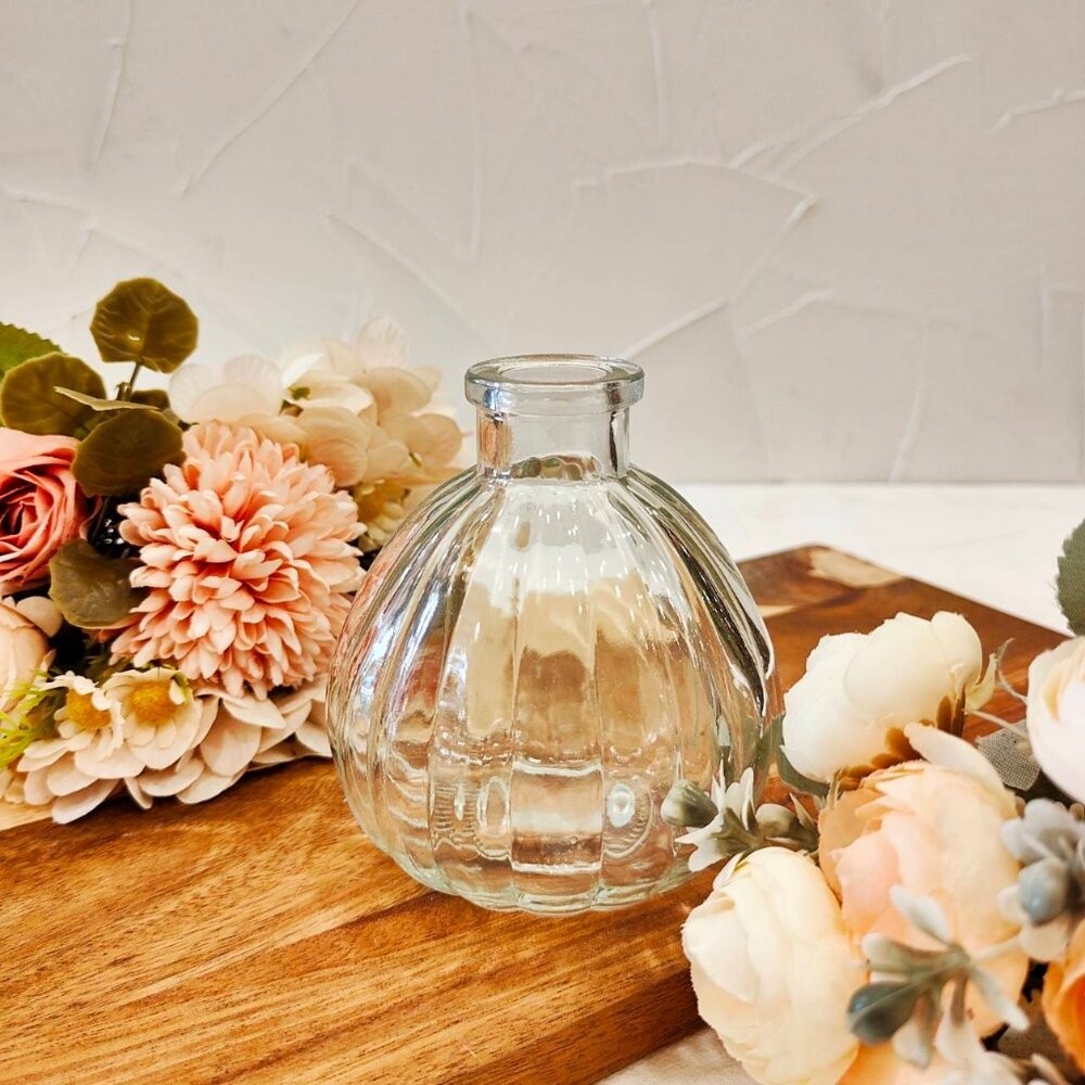 玻璃花瓶 雕花玻璃花瓶  擴香瓶 復古花瓶 浮雕花瓶 拍照道具【GXS拍照道具】-細節圖5