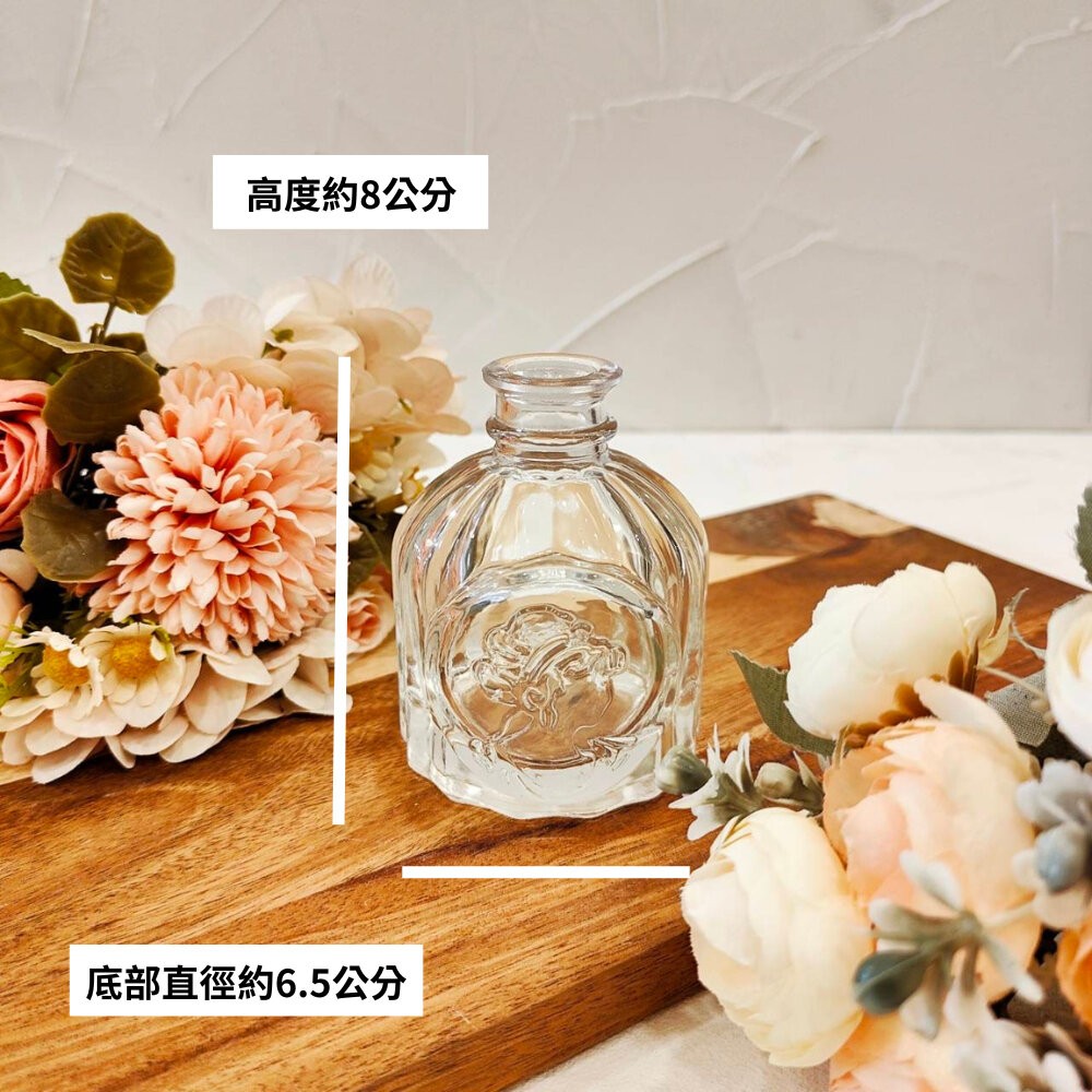 玻璃花瓶 雕花玻璃花瓶  擴香瓶 復古花瓶 浮雕花瓶 拍照道具【GXS拍照道具】-規格圖6