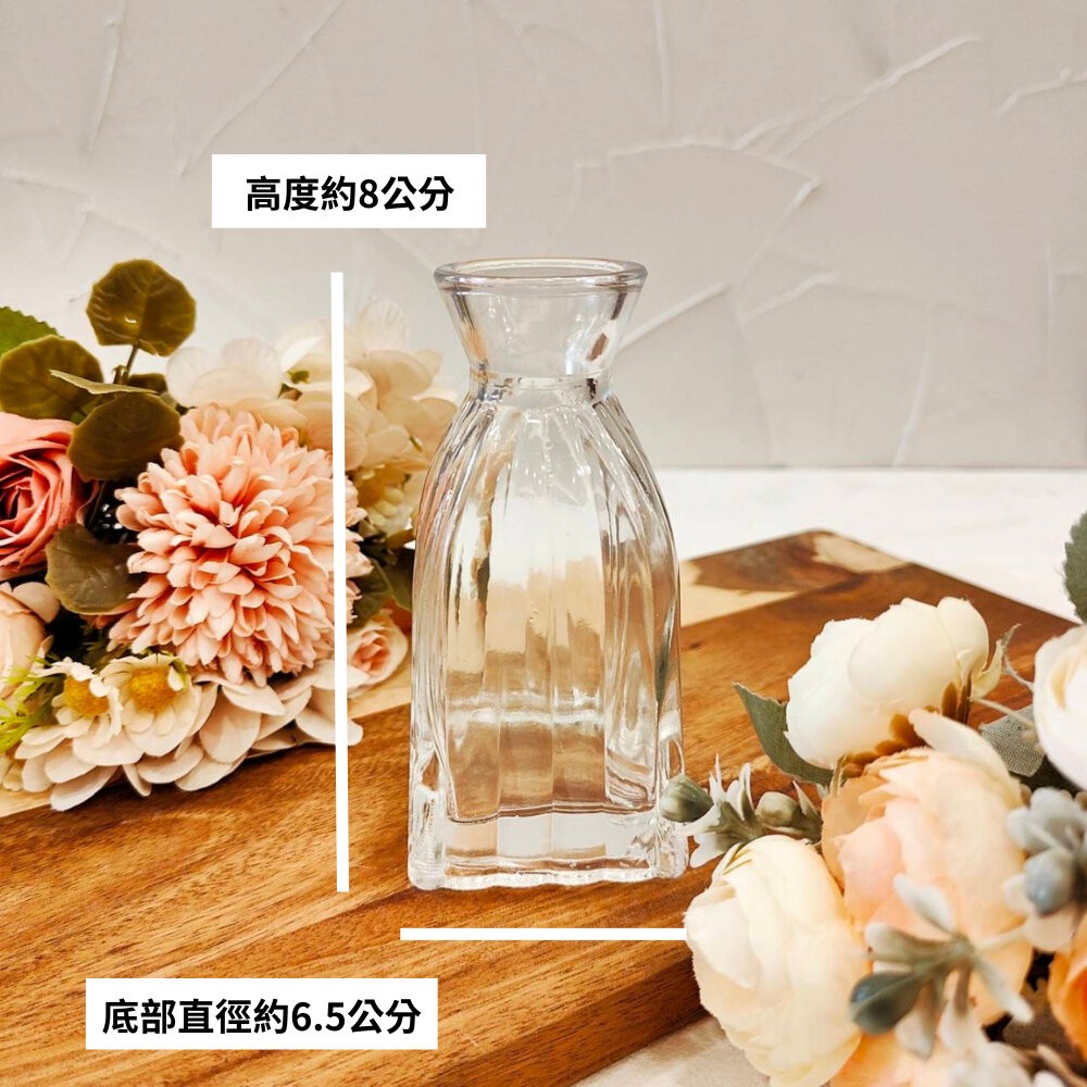 玻璃花瓶 雕花玻璃花瓶  擴香瓶 復古花瓶 浮雕花瓶 拍照道具【GXS拍照道具】-規格圖6