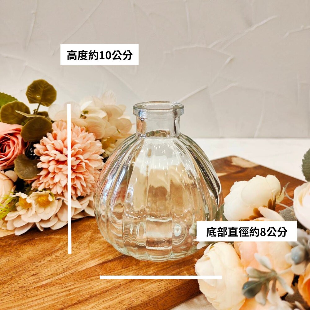 玻璃花瓶 雕花玻璃花瓶  擴香瓶 復古花瓶 浮雕花瓶 拍照道具【GXS拍照道具】-規格圖6