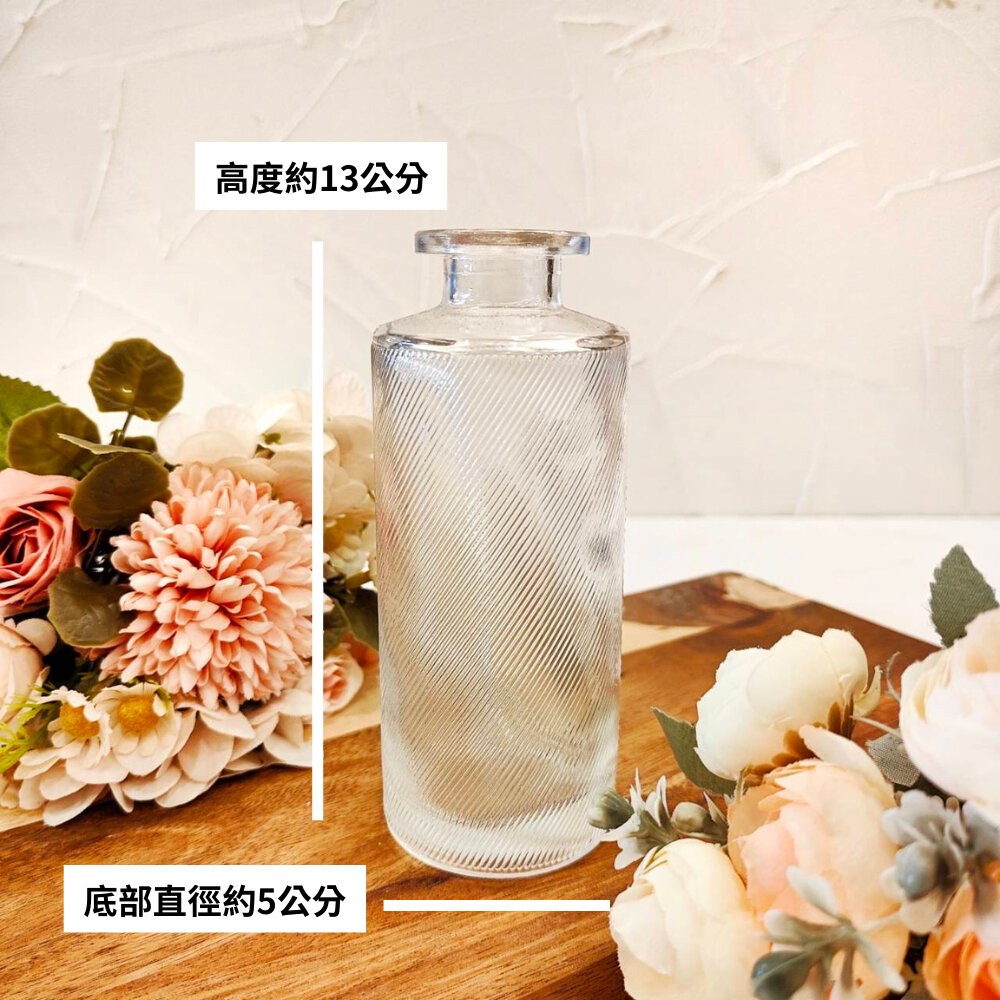 玻璃花瓶 雕花玻璃花瓶  擴香瓶 復古花瓶 浮雕花瓶 拍照道具【GXS拍照道具】-規格圖6