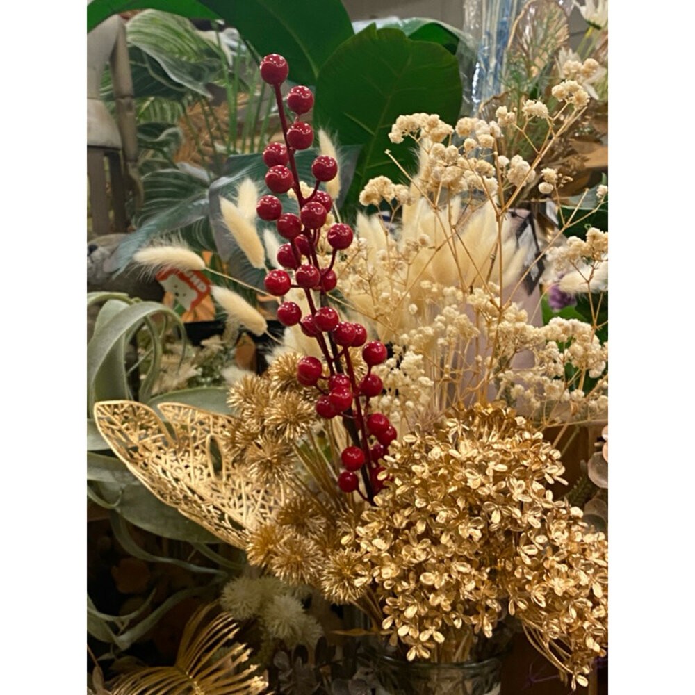 發財果 莓果 仿真花 仿真莓果 過年裝飾 聖誕裝飾-細節圖4