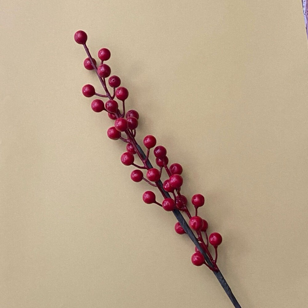 發財果 莓果 仿真花 仿真莓果 過年裝飾 聖誕裝飾-規格圖6