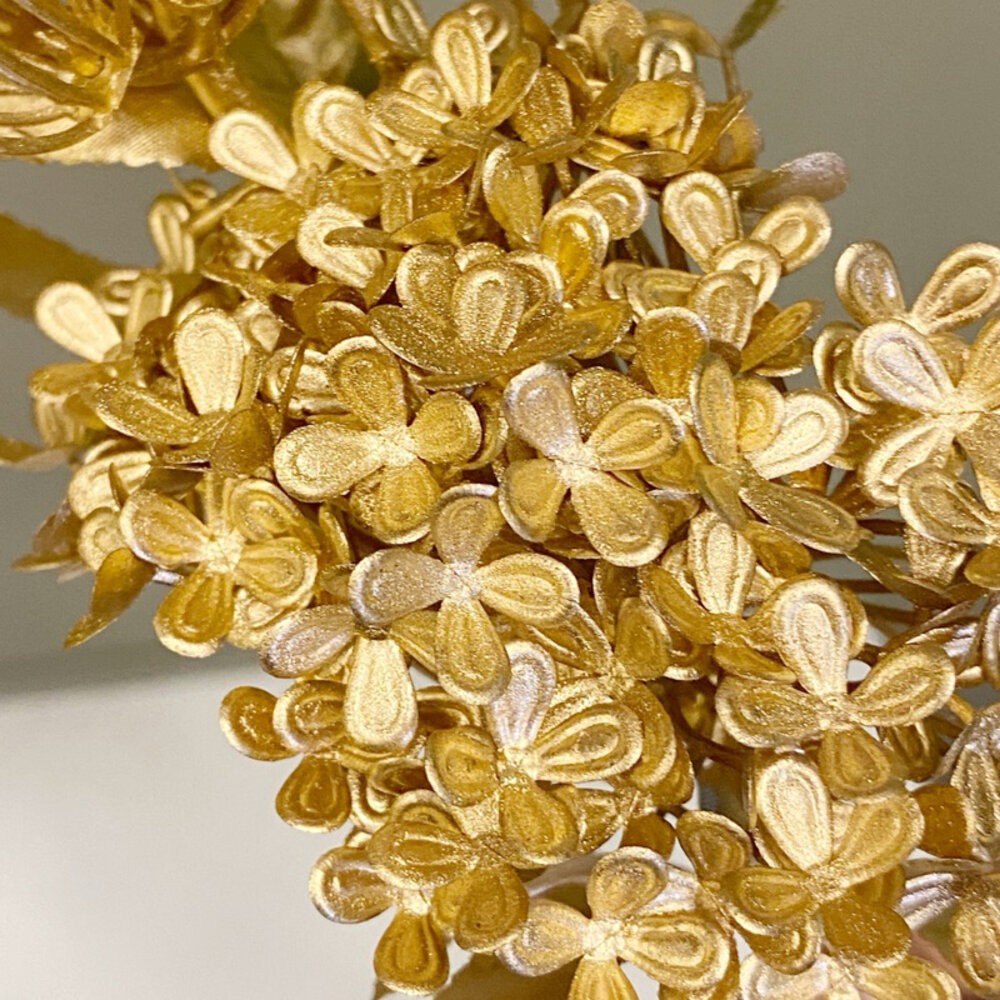 【森林海】過年裝飾 年宵花 新年佈置 新年裝飾品 過年 高級金色葉子 噴金葉子 仿真花 仿真葉 拍照道具 拍照背景-細節圖9