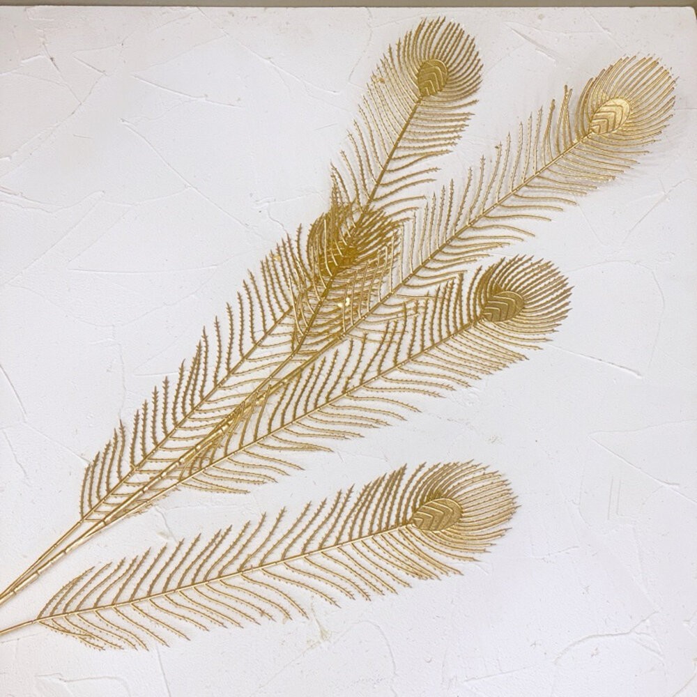 【森林海】過年裝飾 年宵花 新年佈置 新年裝飾品 過年 高級金色葉子 噴金葉子 仿真花 仿真葉 拍照道具 拍照背景-規格圖11