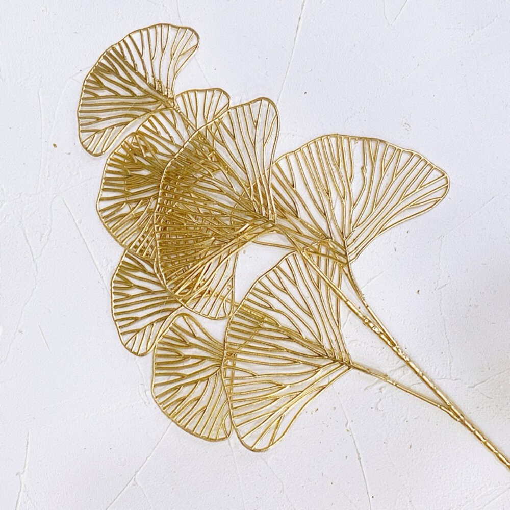 【森林海】過年裝飾 年宵花 新年佈置 新年裝飾品 過年 高級金色葉子 噴金葉子 仿真花 仿真葉 拍照道具 拍照背景-規格圖11