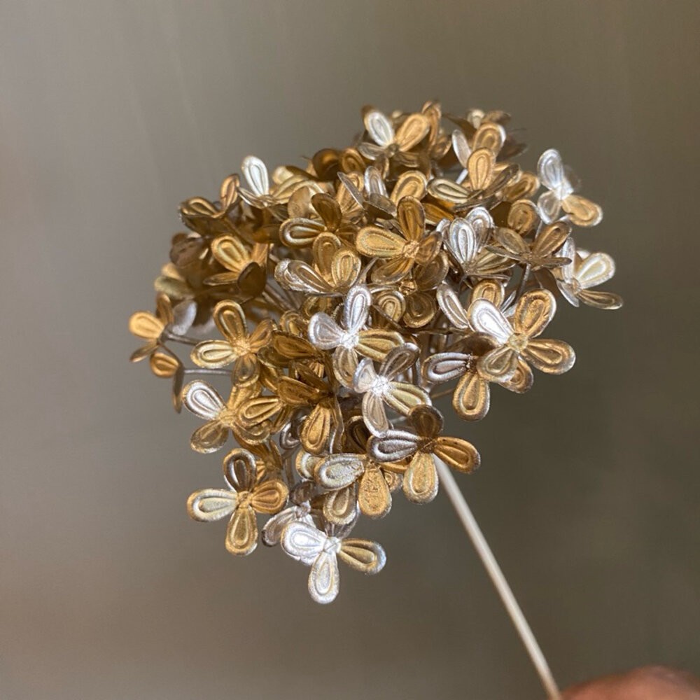 【森林海】過年裝飾 年宵花 新年佈置 新年裝飾品 過年 高級金色葉子 噴金葉子 仿真花 仿真葉 拍照道具 拍照背景-規格圖11