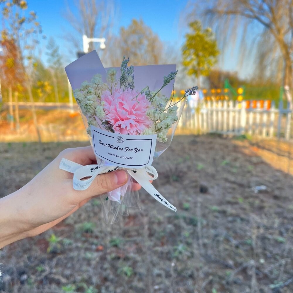 迷你小花束 畢業花束 乾燥花束 永生花 母親節花束 香皂花 拍照道具 生日禮物 聖誕禮物 花束 乾花 拍照背景-細節圖8