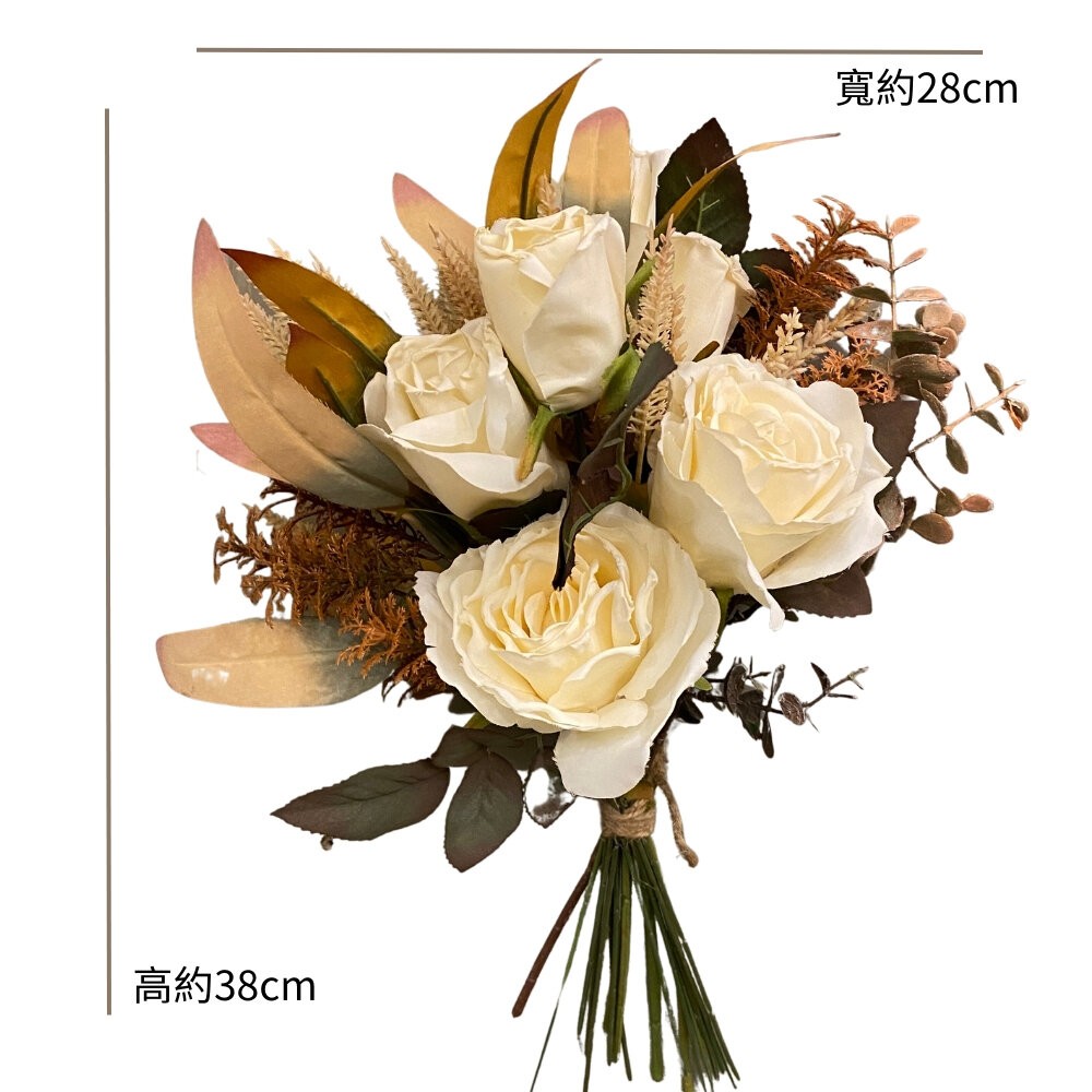 人造花束 婚禮用人造花束 仿真花束 人工花束  經典款人造花束 現代風格人造花束 裝飾用人造花束 【GXS拍照道具】-細節圖6