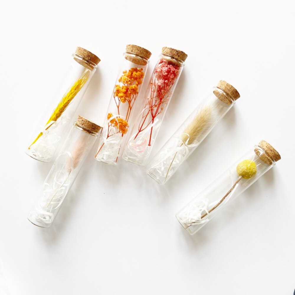試管乾燥花 畢業禮物 畢業花束 母親節 康乃馨 許願花瓶  花瓶 許願罐花瓶 願望瓶飾 願望儲存瓶 願望裝飾花-細節圖3
