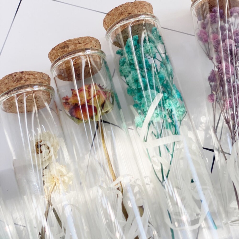 試管乾燥花 畢業禮物 畢業花束 母親節 康乃馨 許願花瓶  花瓶 許願罐花瓶 願望瓶飾 願望儲存瓶 願望裝飾花-細節圖5