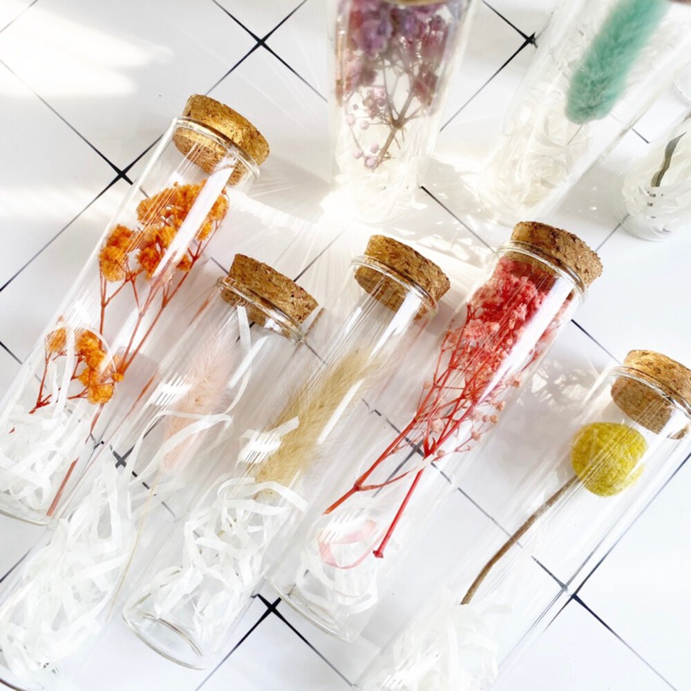 試管乾燥花 畢業禮物 畢業花束 母親節 康乃馨 許願花瓶  花瓶 許願罐花瓶 願望瓶飾 願望儲存瓶 願望裝飾花-細節圖7