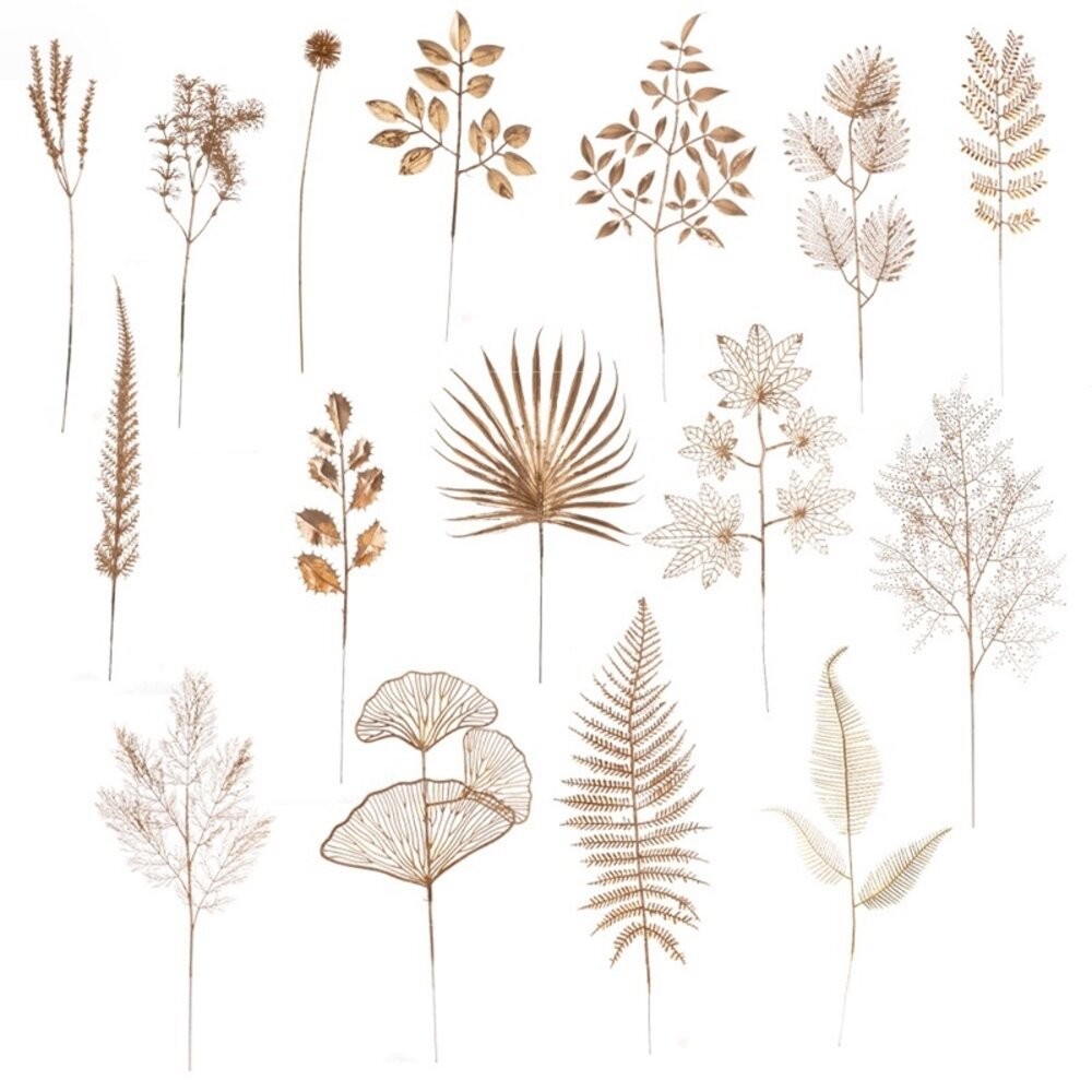 【森林海】過年裝飾 新年裝飾品 過年 新年佈置 裝飾 金色葉子 噴金葉子 仿真花 仿真葉 拍照道具 拍照背景-細節圖4