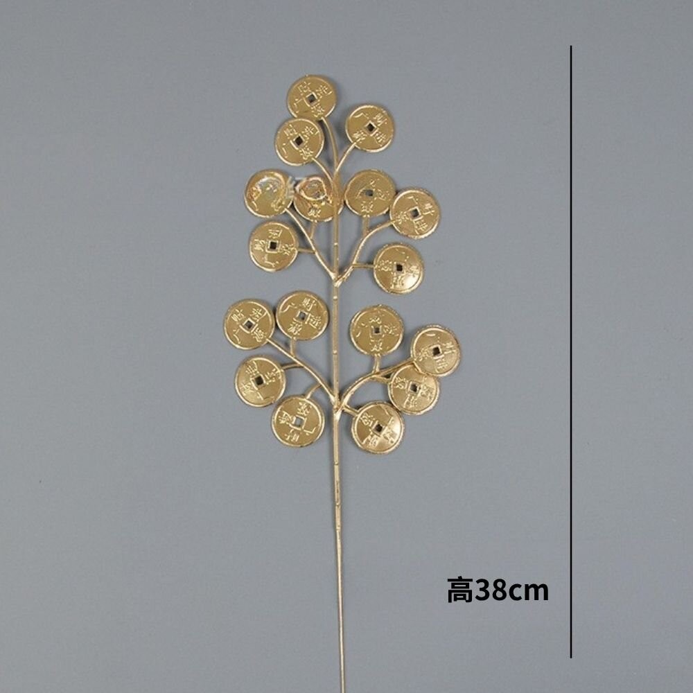 【森林海】過年裝飾 新年裝飾品 過年 新年佈置 裝飾 金色葉子 噴金葉子 仿真花 仿真葉 拍照道具 拍照背景-規格圖10