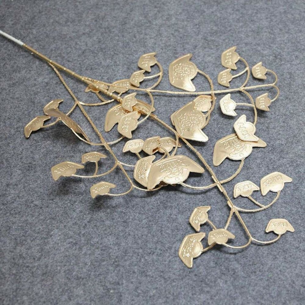 【森林海】過年裝飾 新年裝飾品 過年 新年佈置 裝飾 金色葉子 噴金葉子 仿真花 仿真葉 拍照道具 拍照背景-規格圖10