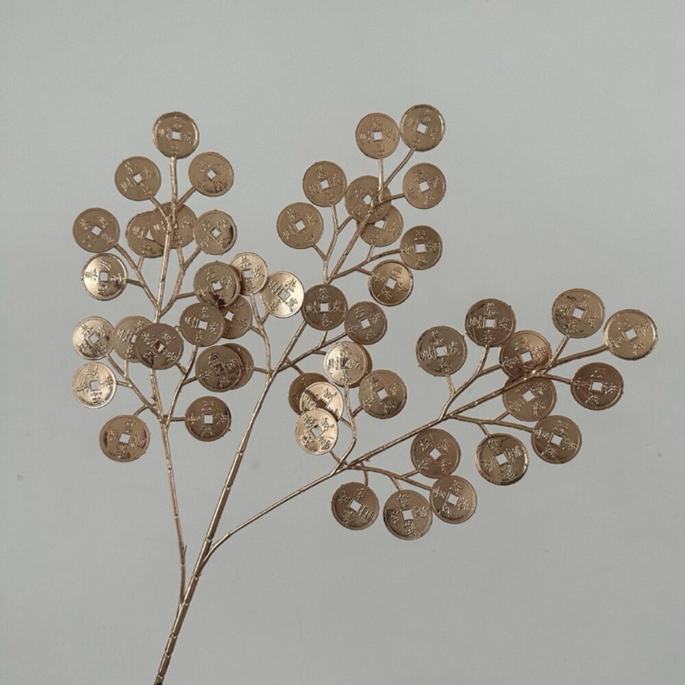 【森林海】過年裝飾 新年裝飾品 過年 新年佈置 裝飾 金色葉子 噴金葉子 仿真花 仿真葉 拍照道具 拍照背景-規格圖10