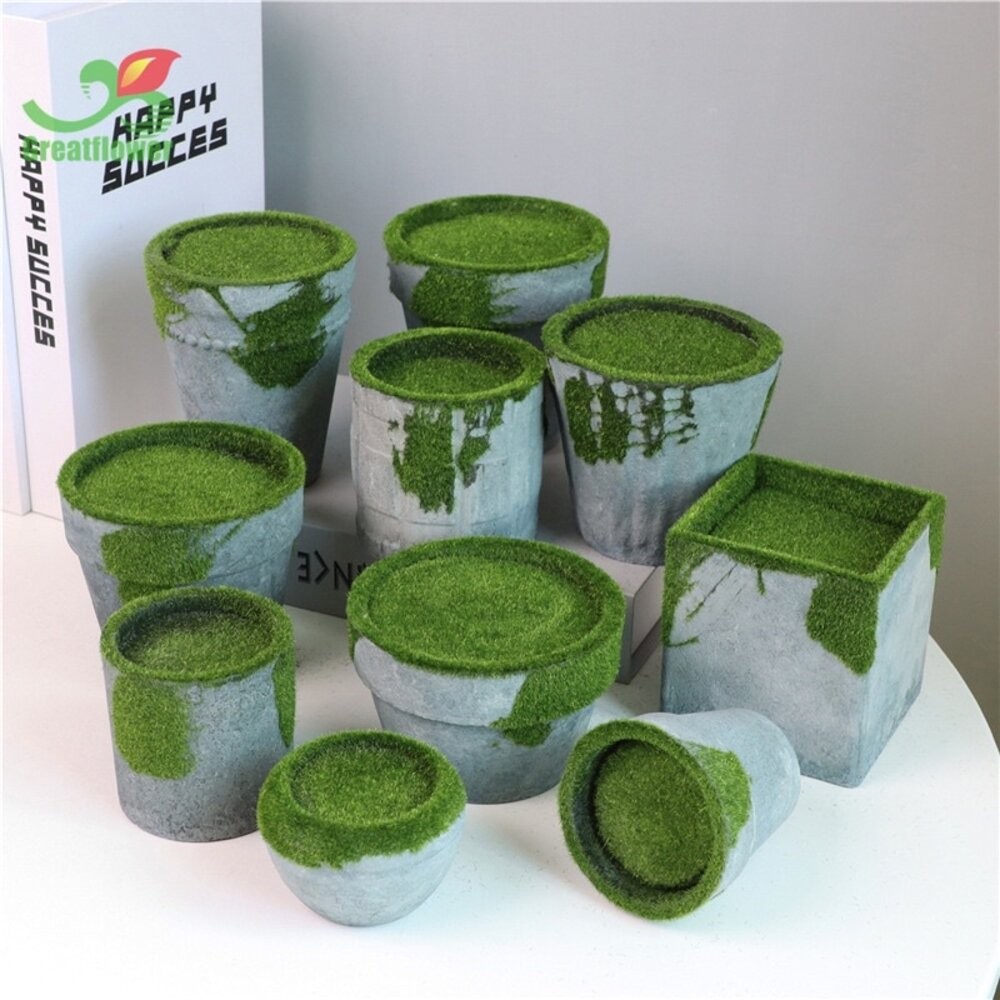 仿水泥盆 紙漿盆 盆栽 花器 花盆 拍照道具 拍照背景【GXS拍照道具】-細節圖2