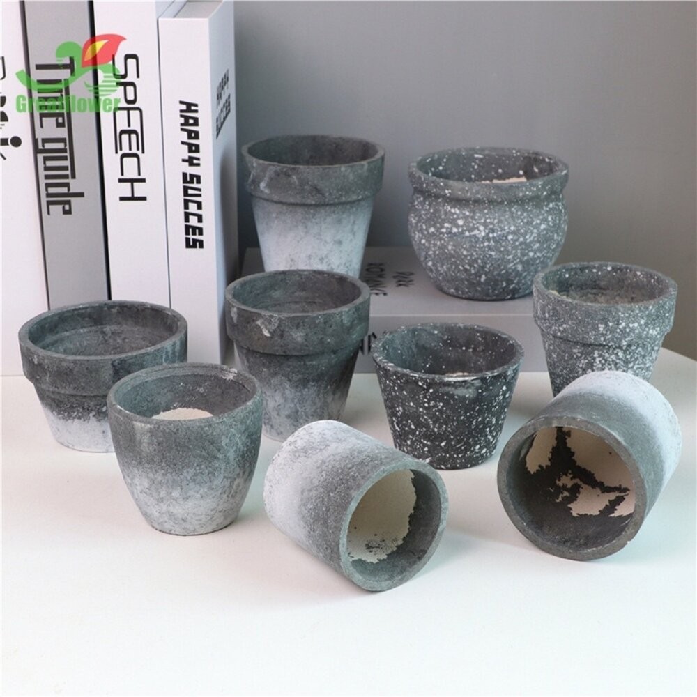 仿水泥盆 紙漿盆 盆栽 花器 花盆 拍照道具 拍照背景【GXS拍照道具】-細節圖3
